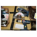 RYOBI CORDLESS DRILL AND SAW
