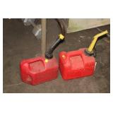 TWO SMALL GAS CANS