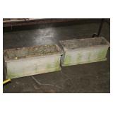 PAIR OF CONCRETE PLANTERS
