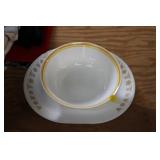 CORELLE BOWL AND PLATTER