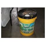 BUCKET OF HYDRAULIC FLUID