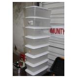 EIGHT SMALL STORAGE BINS