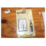 OLD TIMER KNIFE AND DECK OF CARDS
