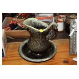 VINTAGE HULL BOWL AND PITCHER