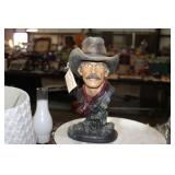 COWBOY BUST STATUE