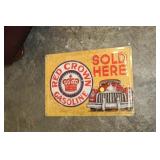 RED CROWN GASOLINE METAL SIGN