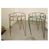 TWO METAL PLANT STANDS