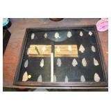 SHADOWBOX OF ARROWHEADS