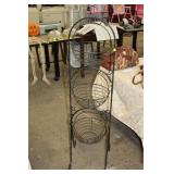 THREE TIER METAL BASKET STAND