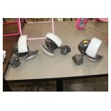 THREE OUTDOOR LIGHT FIXURES