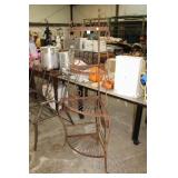 METAL CORNER SHELF, 66" TALL