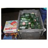 TOTE OF VINTAGE BOTTLES