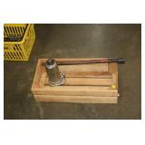 BOTTLE JACK AND WOODEN CRATE