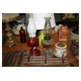 OIL LAMPS, VINTAGE DECOR