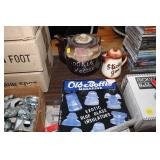 VINTAGE COOKIE JAR, INSULATOR BOOK, ETC.