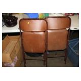 TWO PADDED FOLDING CHAIRS