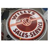 WILLYS SERVICE NEON SIGN, 25"