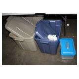 2 TOTES & STORAGE CONTAINER