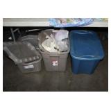 3 TOTES WITH LIDS