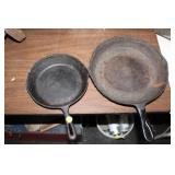 2 CAST IRON SKILLETS
