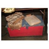 VINTAGE WOODEN CHEST & TRAYS