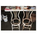 2 VINTAGE METAL BISTRO CHAIRS