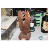 WOODEN ROLLING CHICKEN TOY