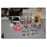 LOT OF COLLECTOR ITEMS,GLASSES,ETC