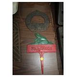 2 CAST IRON WELCOME SIGNS