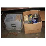 LOT OF CRATES & TINS