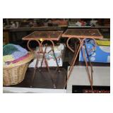 PAIR OF PATIO SIDE TABLES