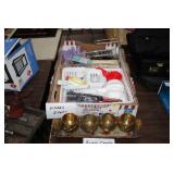 KITCHEN ITEMS,BRASS CUPS,TRAY