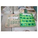 VINTAGE PURINA SACK & IRIS TABLE CLOTH