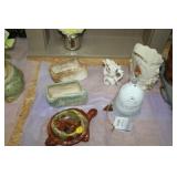 LOT OF DECOR,VINTAGE VASES,PLANTERS,ETC