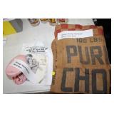VINTAGE BUST DEVELOPER & PURINA SACK