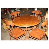 44" DINING TABLE & 4 CHAIRS