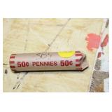 ROLL OF 50 WHEAT PENNIES