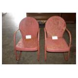 PAIR OF VINTAGE METAL CHAIRS