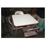 CARD TABLE & 4 CHAIRS
