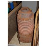 VINTAGE CAST IRON WOOD HEATER, 33" TALL