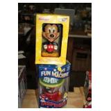 MICKEY BOBBLE HEAD & M&M DISPENSER
