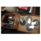 LOT OF OFFICE SUPPLIES & CASTERS