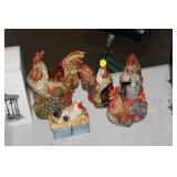 LOT OF ROOSTER DECOR