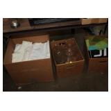 3 BOXES OF MISC,LINENS,ETC