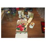 APPLE TOWELS,VINTAGE BRUSHES,ETCF