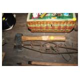 VINTAGE HATCHET & STEEL TRAP
