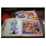 LOT OF VARIOUS GAMES,HOLLY HOBBY NEEDLE POINT