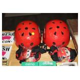 LOT OF CARS HELMETS & KNEE PADS