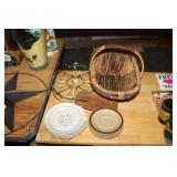 DISHES,GLASSES & BASKET