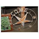 METAL WELCOME STAR SIGN, 24"
